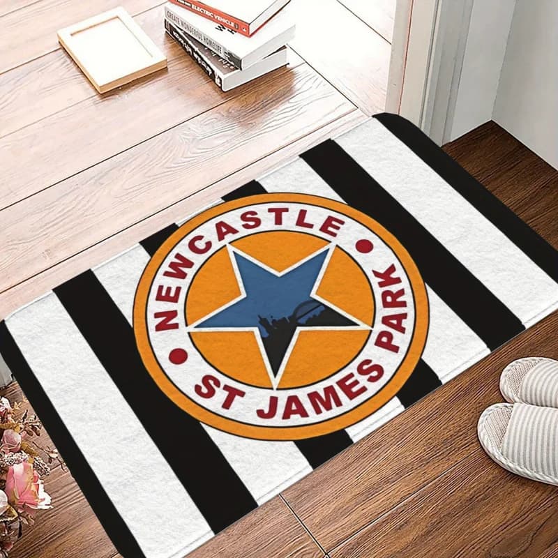 VIKAMA Newcastle St James' Park Tappetino Antiscivolo per Ingresso, Cattura Sporco, per Tifosi di Calcio, Arredo Casa e Bar