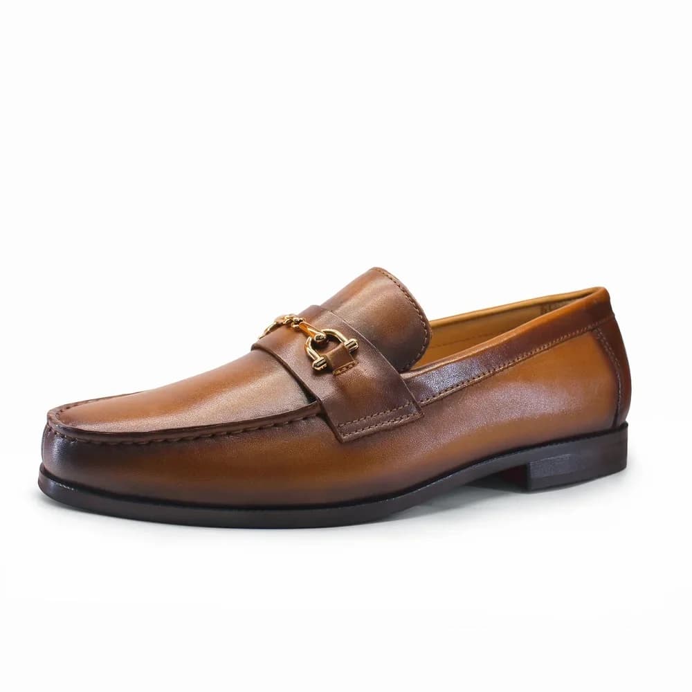Men's Moccasins Stylish Shoes Round Toe formal work shoes Handmade Slip-On cow leather Upper rubber sole Comfortable footwear