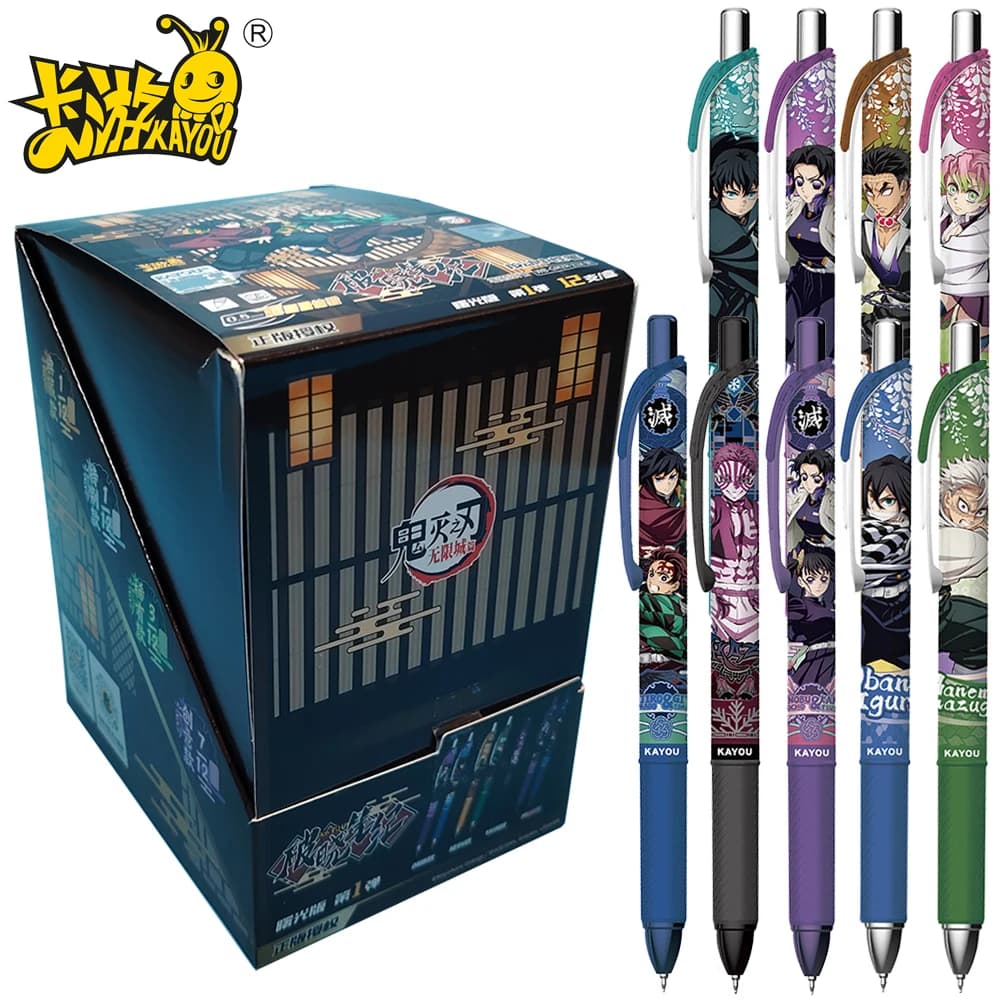 Nuova Penna Gel Originale Kayou Demon Slayer, Scatola a Sorpresa, Cancelleria per Bambini, Penna a Sfera Divertente
