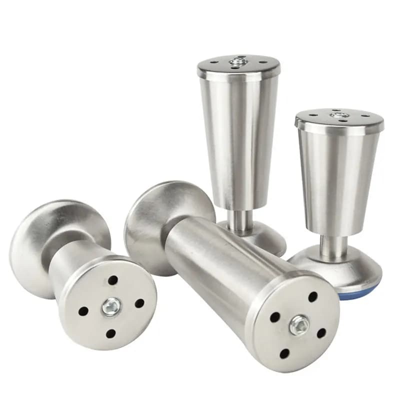 4 pezzi in acciaio inossidabile ispessimento regolabile piedino per armadio supporto per piedino tipo tazza piedi per divano piedini per mobiletto del bagno