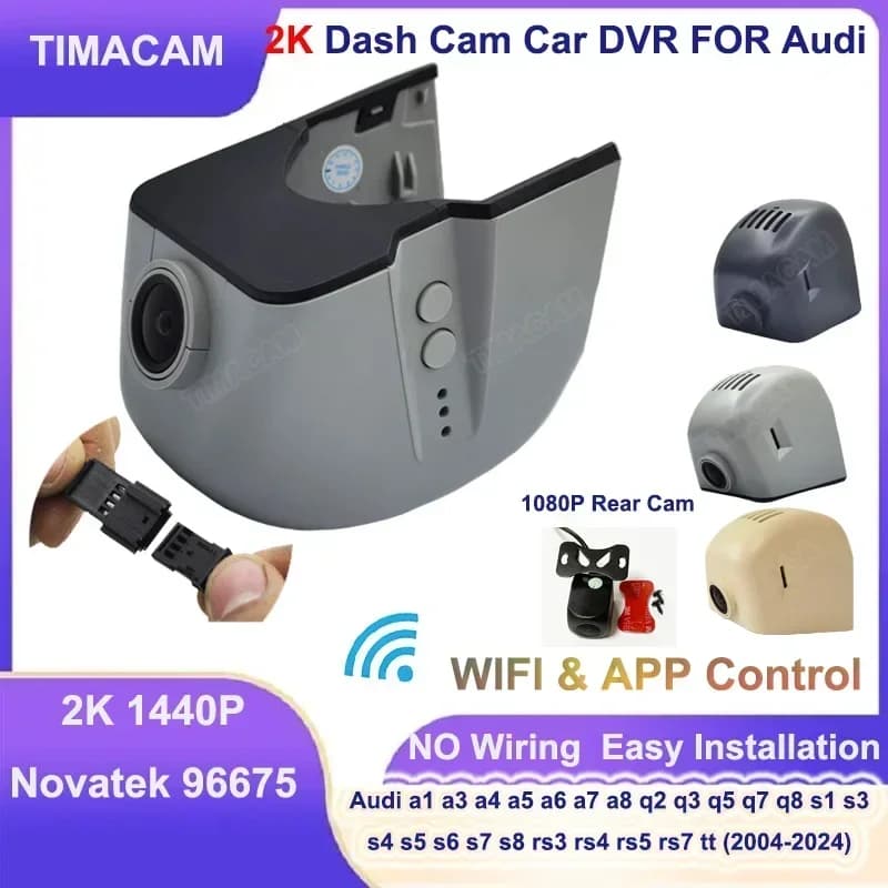 Plug and Play 2K Wifi Car-DVR per Audi a4 b8 b9 a3 8v 8p a5 a7 a6 c7 q5 q7 q3 q8 rs5 rs3 rs7 rs6 tt s3 8v s5 b9 s4 b8 DashCam