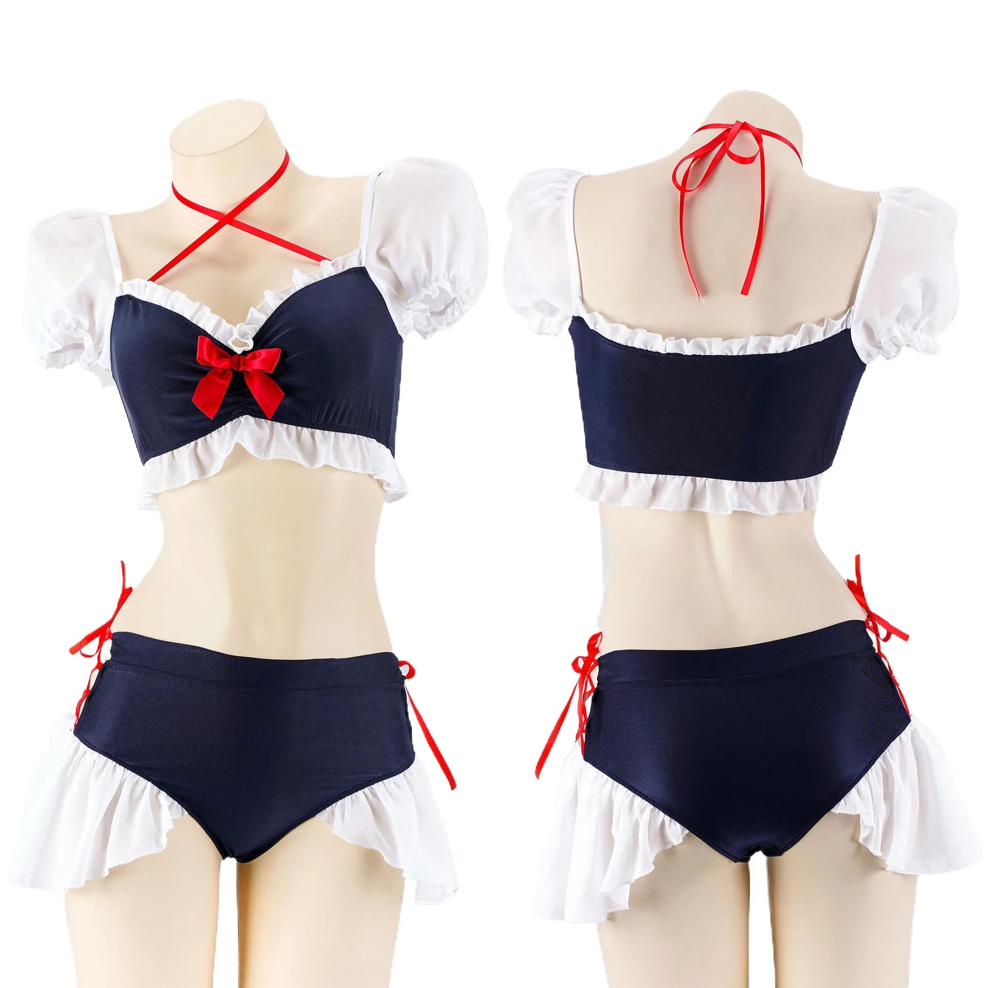 Anime Princess cosplay costumes Lolita Chiffon Ruffle Swimsuit Unifrom Women Beach Cute Bikini Underwear Outfits Costumes