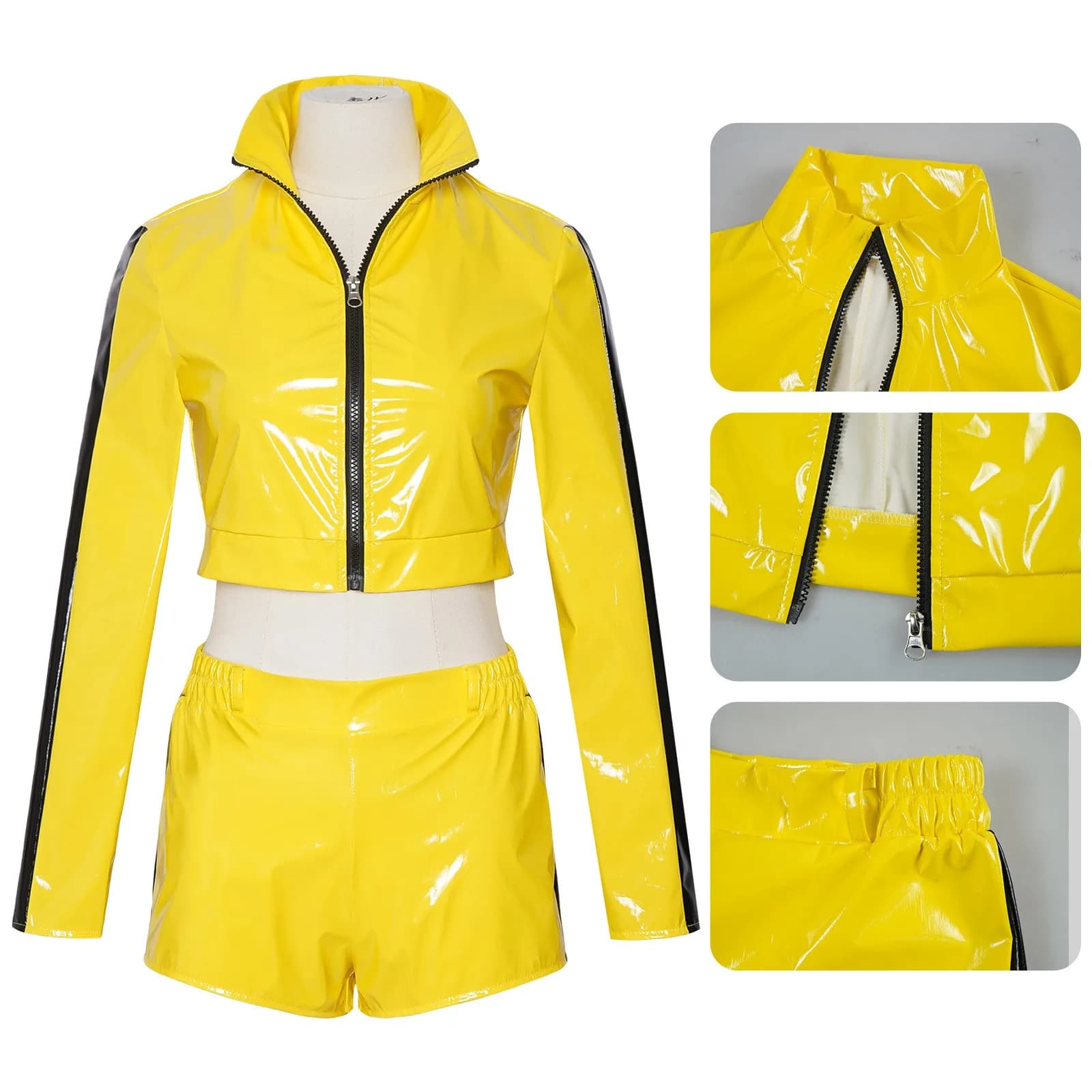 Wedding Cosplay Costume Top Shorts Kill Leather Jacket Set Bill Women Role Game Outfit Halloween Carnival Show