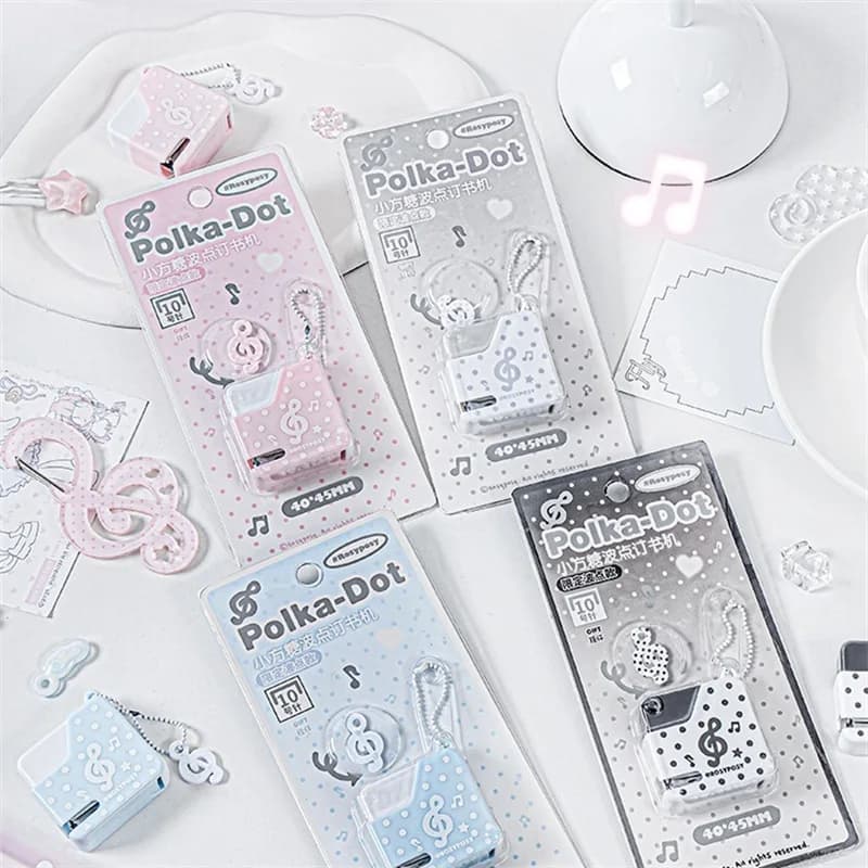 Set di Graffette Quadrate Mini Kawaii a Forma di Onda, Strumento per Planner, Cancelleria, Regalo per la Scuola, Forniture per Ufficio, Carino per Studenti