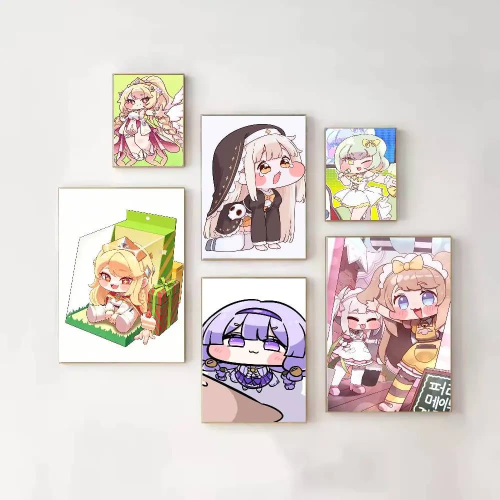 Trickcal Chibi Go Game Poster HD Self Adhesive Waterproof Wall Art Ideal for Home Office Dorm Gift