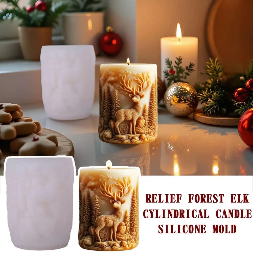 Stampi cilindrici in silicone per candele aromatiche in silicone per realizzare candele Stampi in silicone per pilastro per candele aromateriche epossidiche R Z9J5