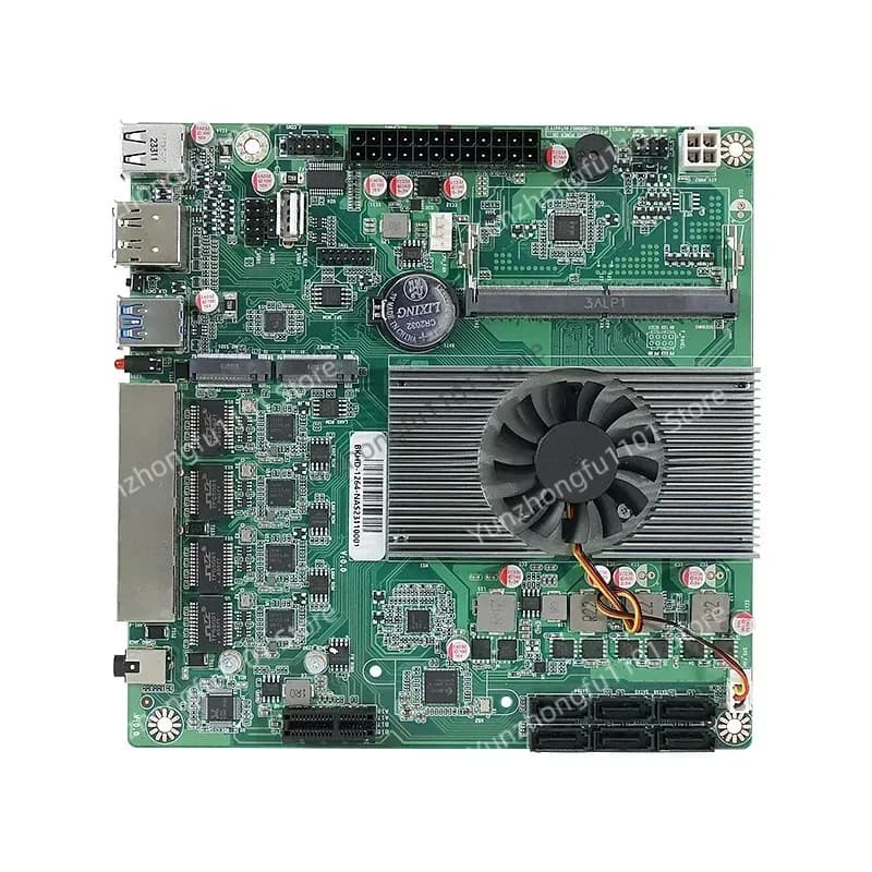 Scheda Madre ITX N100 Hei Synhui per Computer Industriale, Server NAS con Routing Software, 12a Generazione U, Doppio Slot M.26
