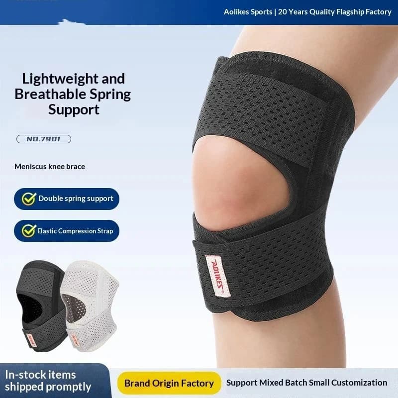 〔BGS3〕1 Pezzo Supporto per Ginocchio per Fitness, Corsa e Ciclismo, Fascia Compressiva Sportiva per Ginocchio e Gomito, per Basket e Pallavolo