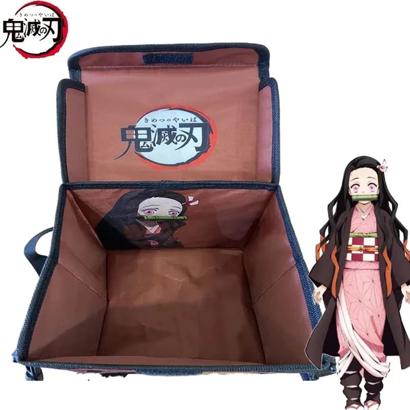 Anime Cosplay Kamado Nezuko Zaino Scatola Stampa creativa Stampa su tela Zaino pieghevole Cosplay Prop