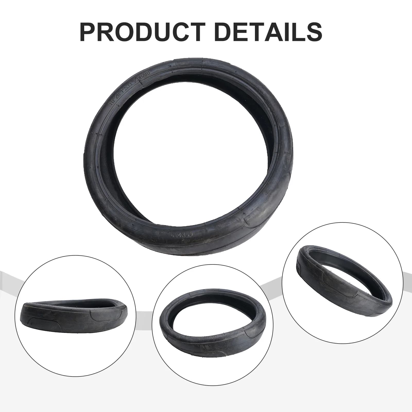 Pneumatico Esterno e Camera d'Aria per Monopattino Elettrico per Bambini 60x230 Nero - Accessori per Giardino, Interni, Ufficio, Esterni