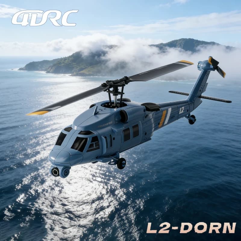 Elicottero RC 4DRC L2 2.4G con Giroscopio a 6 Assi, 4 Canali, Mantenimento dell'Altitudine, Telecamera 8K, Telecomando con Schermo, Giocattolo per Bambini