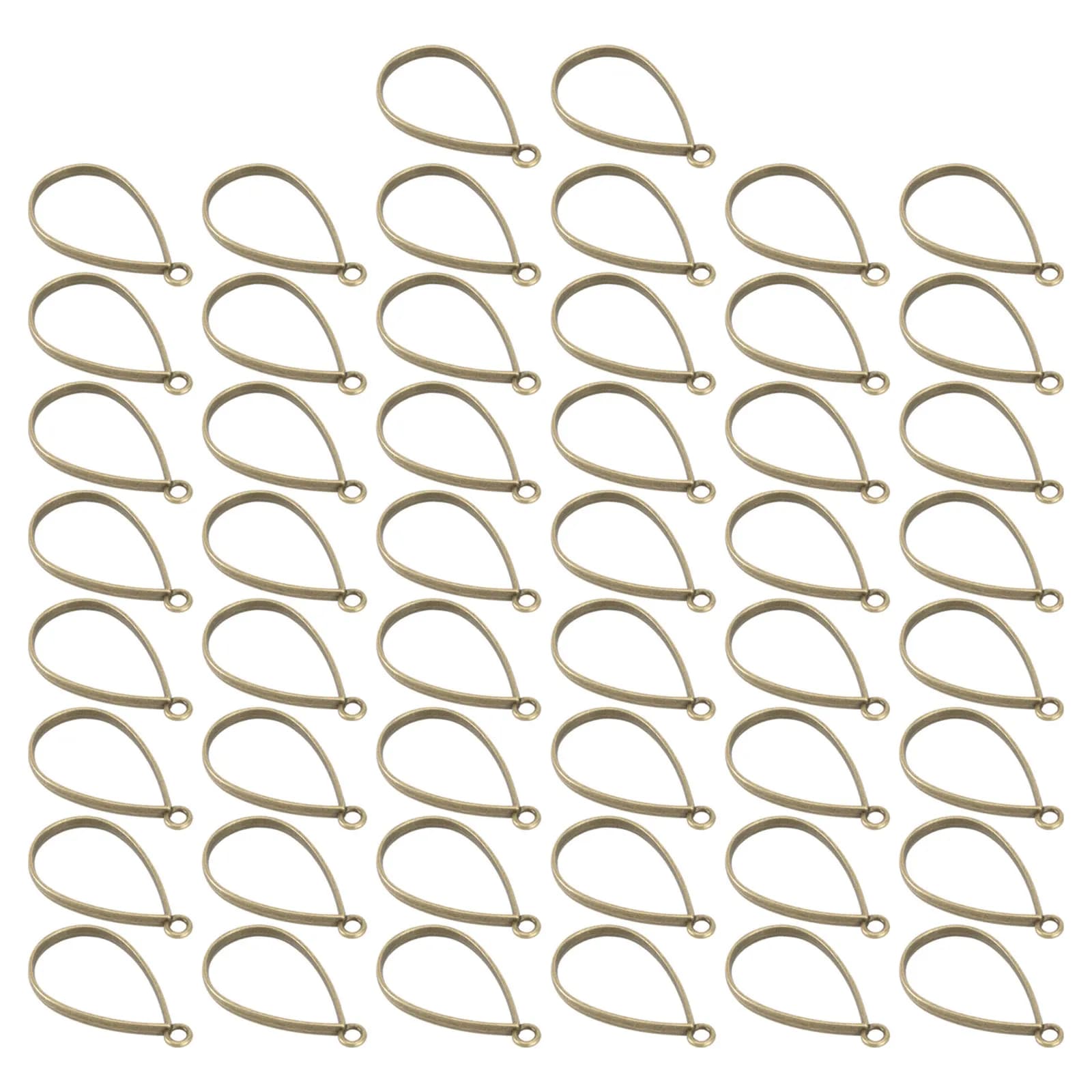 50Pcs Water Drop Shaped DIY Pendant Frames for Jewelry Crafting Necklace Bracelet Earrings Hairpin Gift Making Party Favors