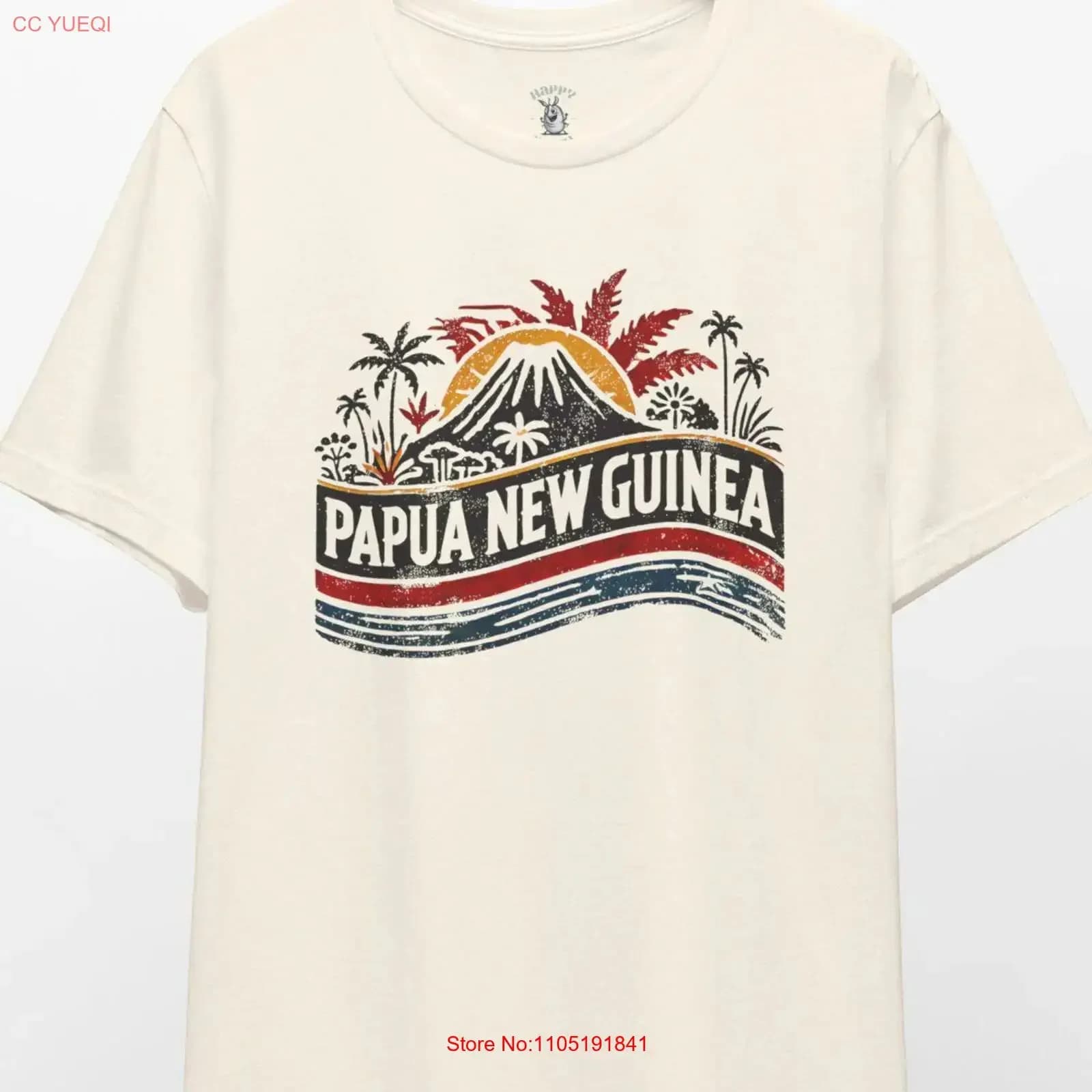 Maglietta vintage Papua Nuova Guinea Foresta pluviale Avventura vintage lavata casual comoda homme Top da indossare tutti i giorni unisex