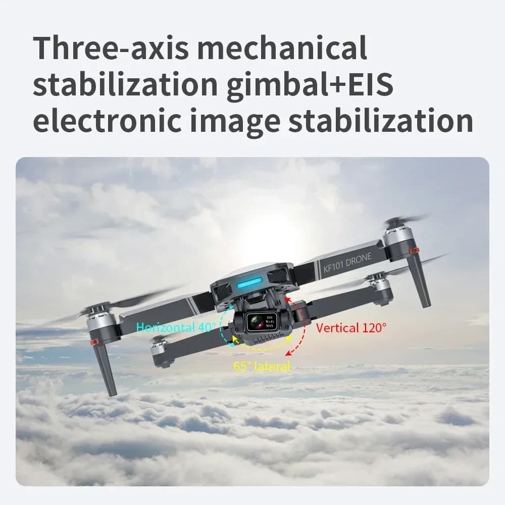 SIRC KF101MAX Drone EIS 3 assi Anti Shake Pan Tilt Ripetitore Trasmissione di immagini 5G 3 chilometri Evitamento ostacoli Dron Toy