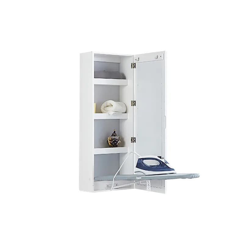 Suitable for Wall-mounted Foldable Rotating Wall-mounted Hidden Iron Counter Cloakroom Storage Ironing Cabinet Board Mirror