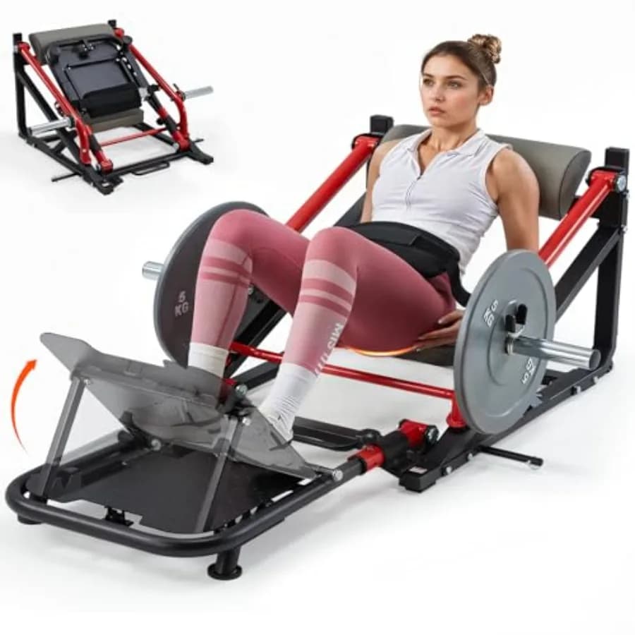 Hip Thrust Machine with Adjustable Pedal, 800 Lb Plate Glute Bridge Machine with Bearing, Robust Equipment for Home Gym