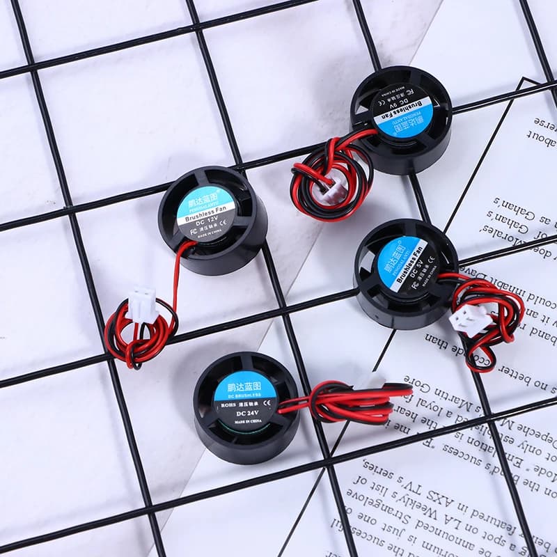 Mini Ventola di Raffreddamento Silenziosa 2510 25*10MM DC 5V 9V 12V 24V Rotonda a 2 Pin per Dissipatore di Calore Chipset Brushless, Micro Ventola per Notebook