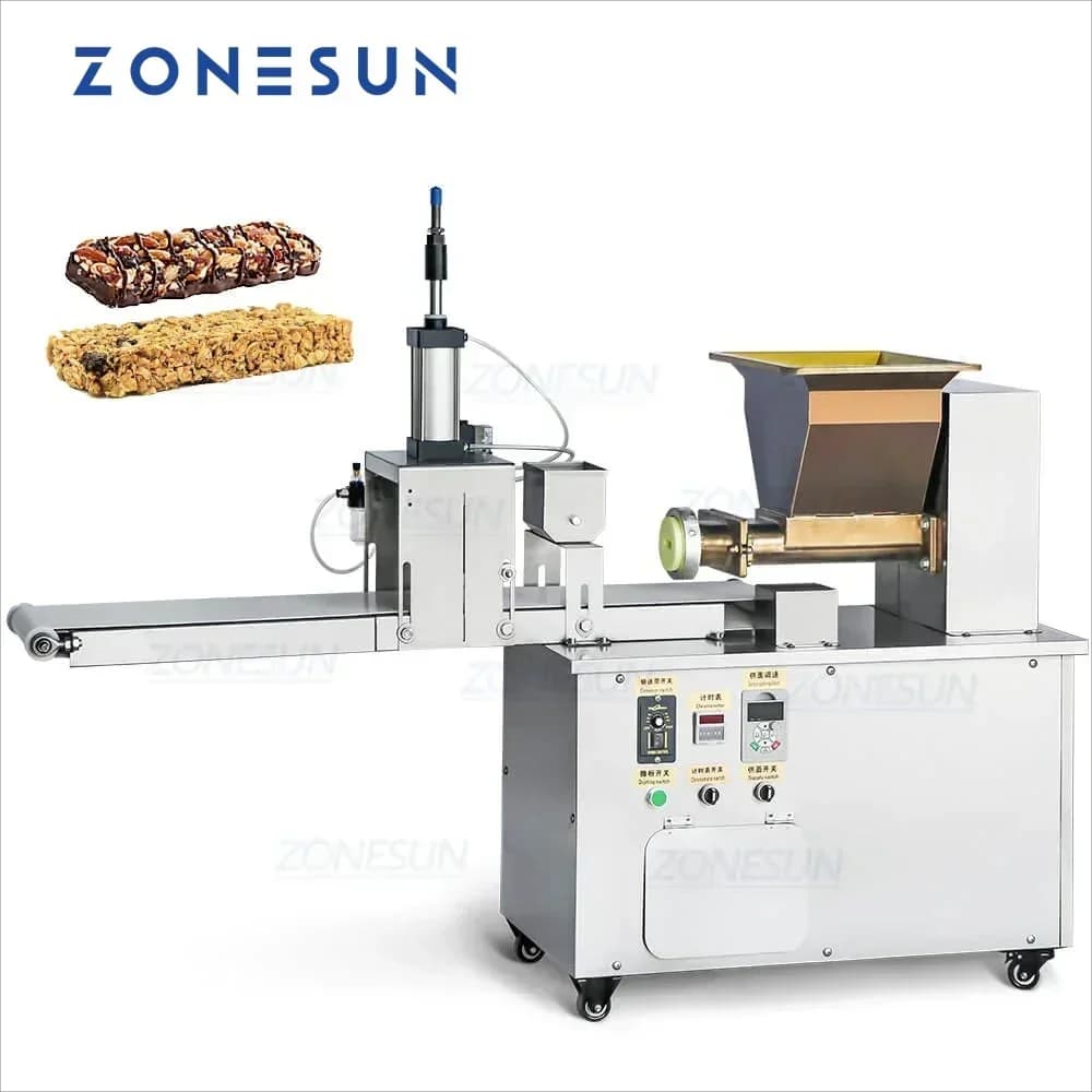 ZONESUN ZS-ECM1 Taglierina per estrusore per barre di noci proteiche per la linea di produzione di formatura e taglio di snack energetici