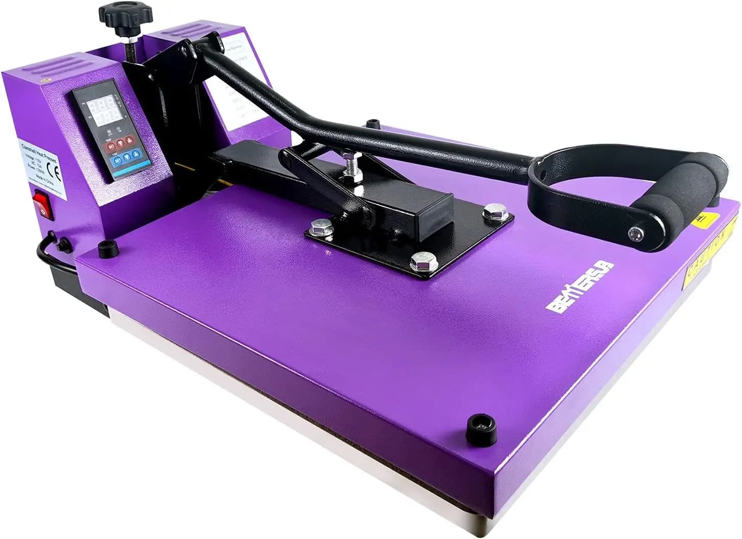 Pressa a Caldo a Conchiglia 15"x15" per T-shirt, Sublimazione, HTV, Controllo Digitale LCD, Rivestimento in Teflon, 0-440 ° F, 0-499s