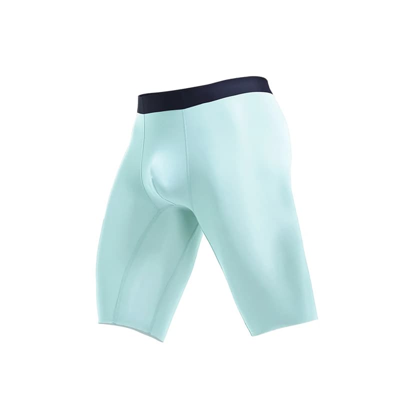 1pc Men's Sports Slips Summer Men's Silk Ice Quick Drying Legs Elongated Wearing Legs Add Fat Shorts Shorts Square loose heads