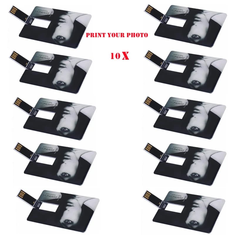 Personalizza Logo Usb Stick carta di credito Pen Drive usb flash drive 4GB 8GB 16GB 32GB 64GB carta di plastica Pendrive 128GB regalo aziendale