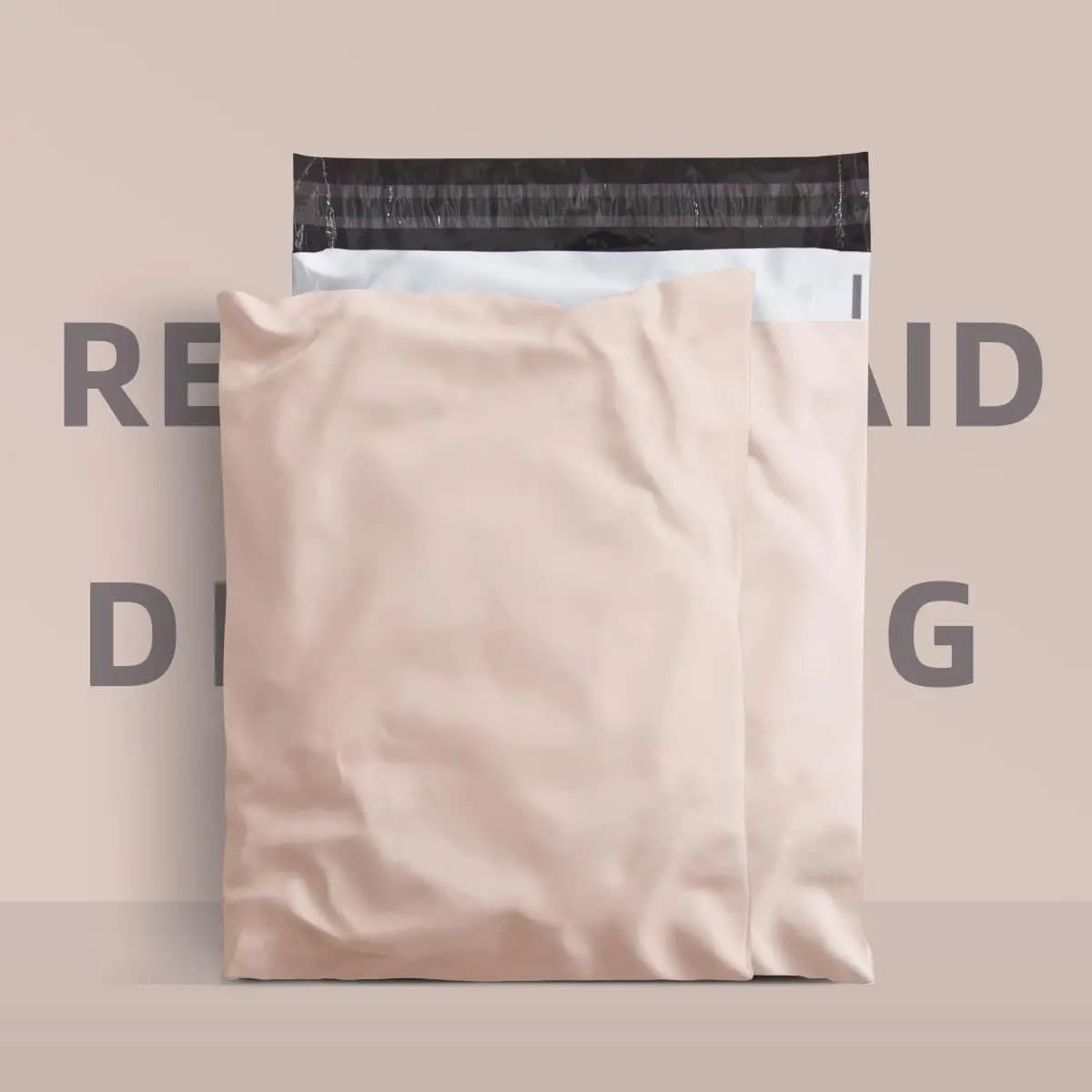 Apricot 50Pcs/lots Mailer Courier Bag Eco-Friendly Biodegradable Express Shipping Bags Self Seal Waterproof Clothes Shopper Bag