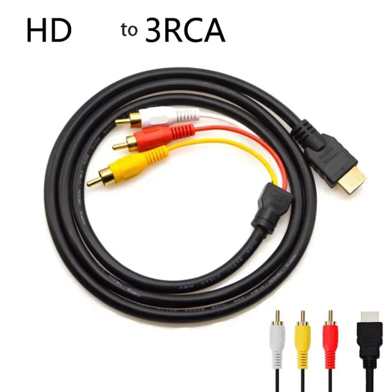 HDMI cable from 1/4 to AV with HDMI compatible RCA cable from 1 5 m HD video audio cable