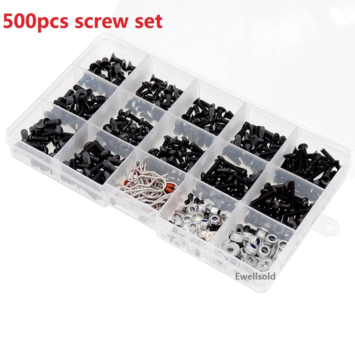 500PCS TRX4 TRX6 D90 SCX10 90046 1/8 1/10 1/12 1/16 Bilancia RC Auto ricambi Universale RC Vite Kit Ferramenteria E Attrezzi di Fissaggio