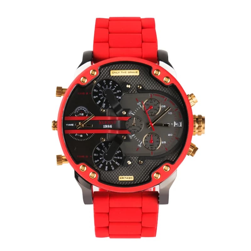 Silica Gel Band Men Women Watches Black Gold Watch Chronoscope Designer Quartz Watch Multi Dials Four Cole Wristwatch