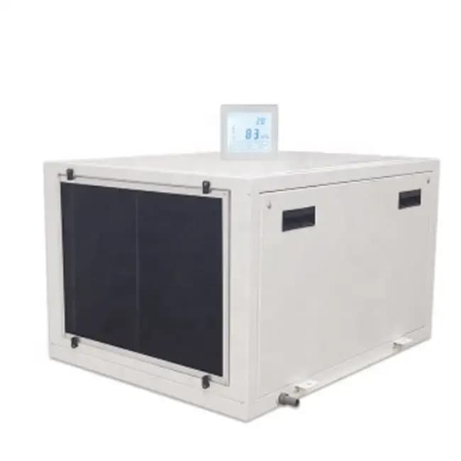 Deumidificatore industriale canalizzato per sala di coltivazione nel seminterrato con prezzo di fabbrica in serra con guscio metallico da 150 l/d