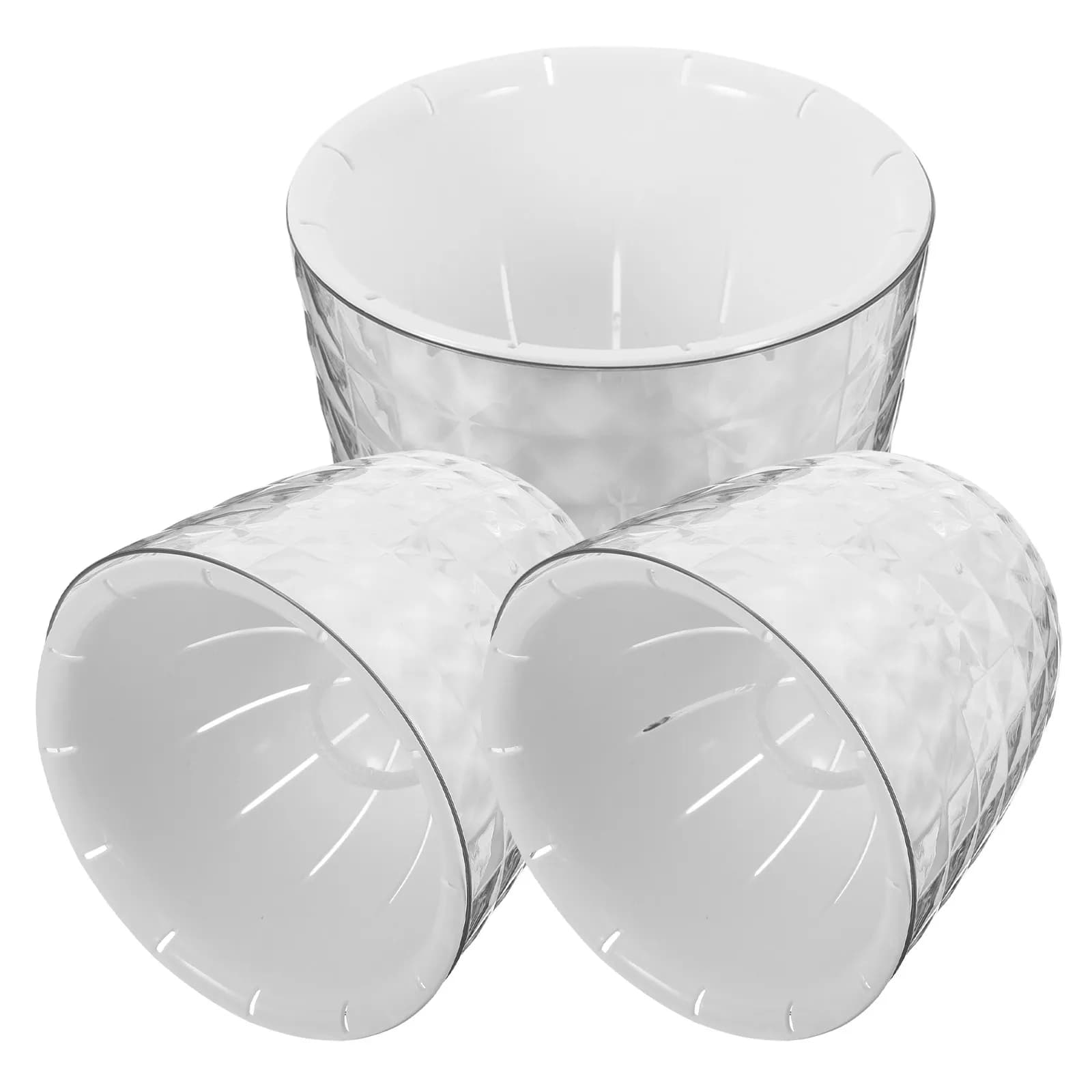 3Pcs Clear Self Watering Planter Pots Hydroponic Indoor Flowerpots with Visible Reservoir for Pothos Spider Plant Money Plant