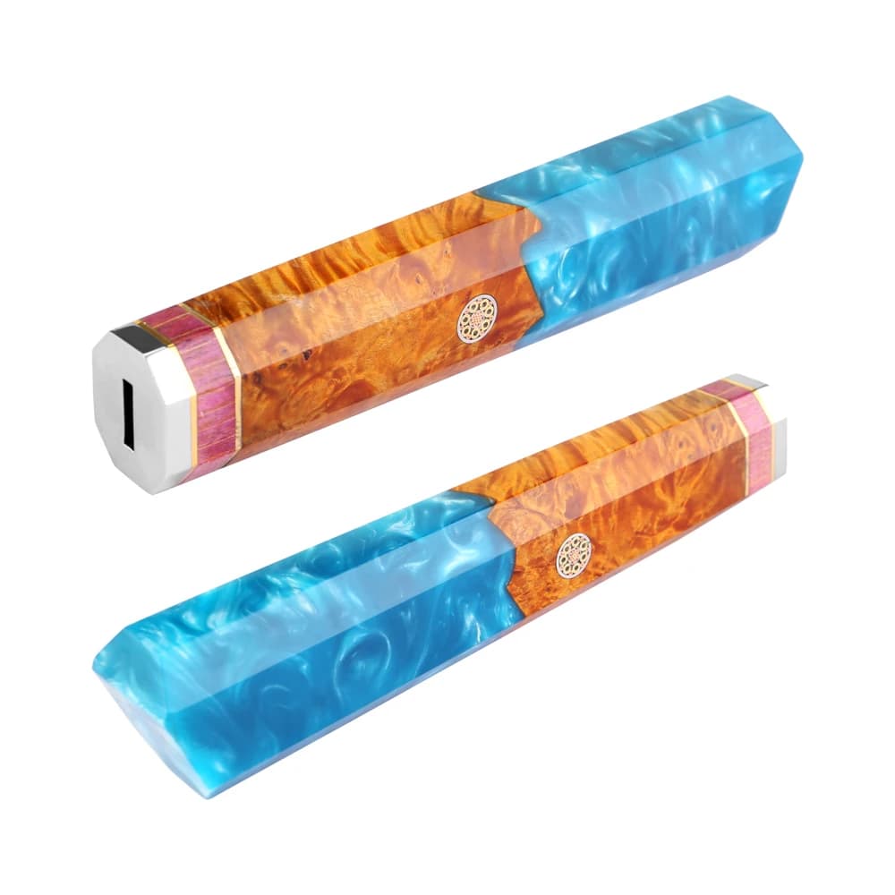 Spare supplies with hand-made octagonal handle for kitchen knives factories by chef Custom handle in resin and stationed wood