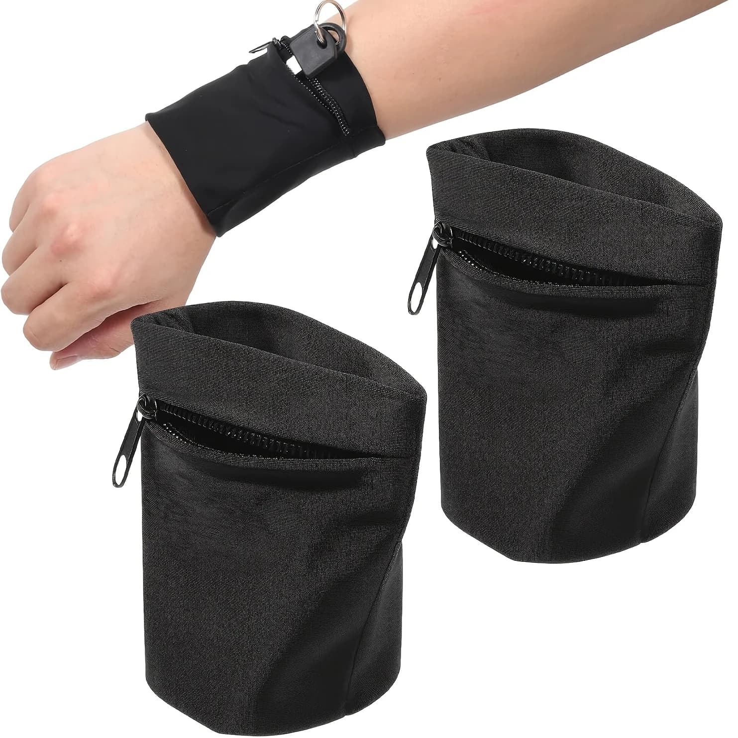 Borsa da Polso con Cerniera per Corsa, Fitness, Ciclismo, Borsa Sportiva Sicura, Portafoglio da Palestra, Portamonete, Supporto per Polso per Uomini e Donne