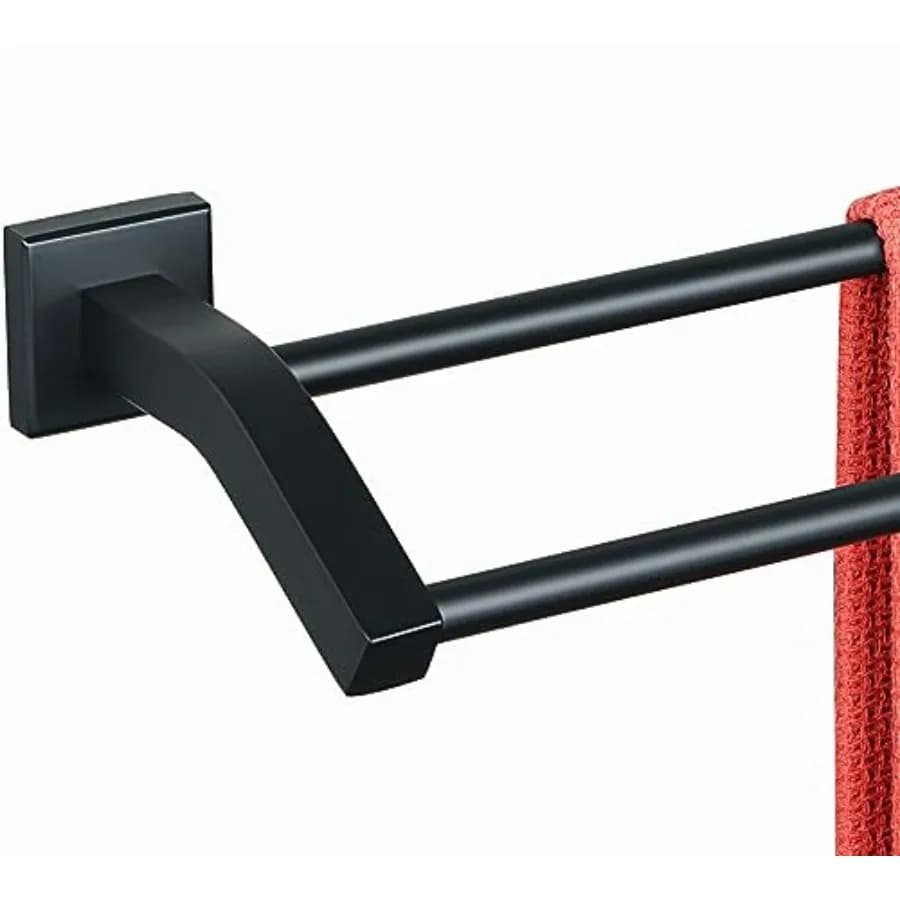 Portasciugamani Doppio da Parete per Bagno, Porta Asciugamani Resistente in Acciaio Inox SUS304, Barra Appendi Asciugamani 28-I