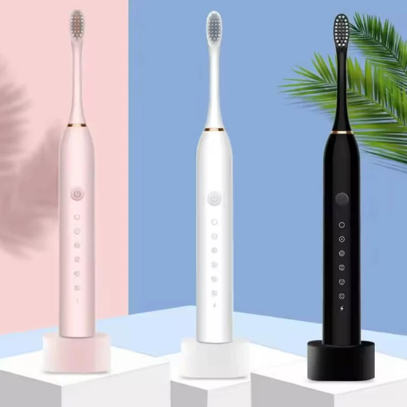 Ultrasonic electric toothbrush with soft bristles USB charging Detergent for Adults Waterproof for Home Use Couple Set