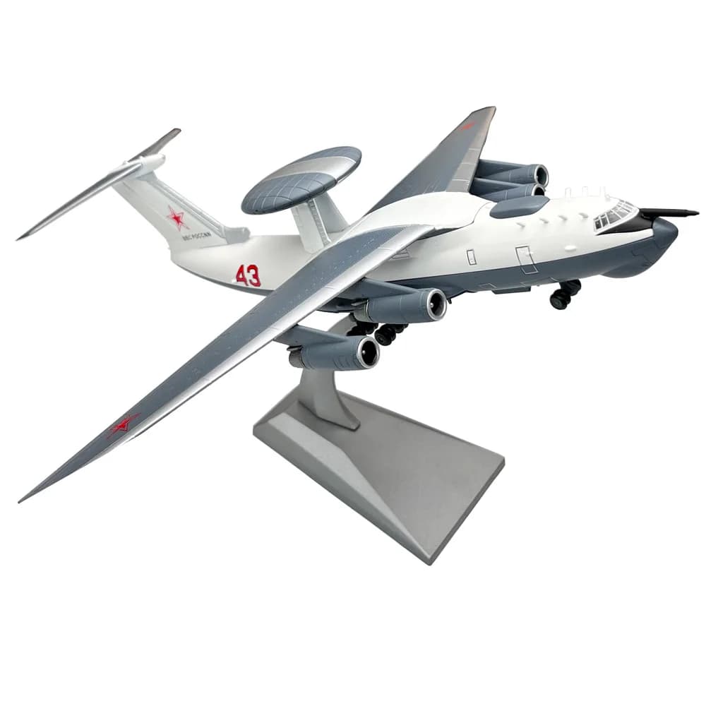 1:200 Scale Soviet Beriev A-50 Mainstay Early Warning Aircraft Diecast Metal Airplane Plane Model Gift
