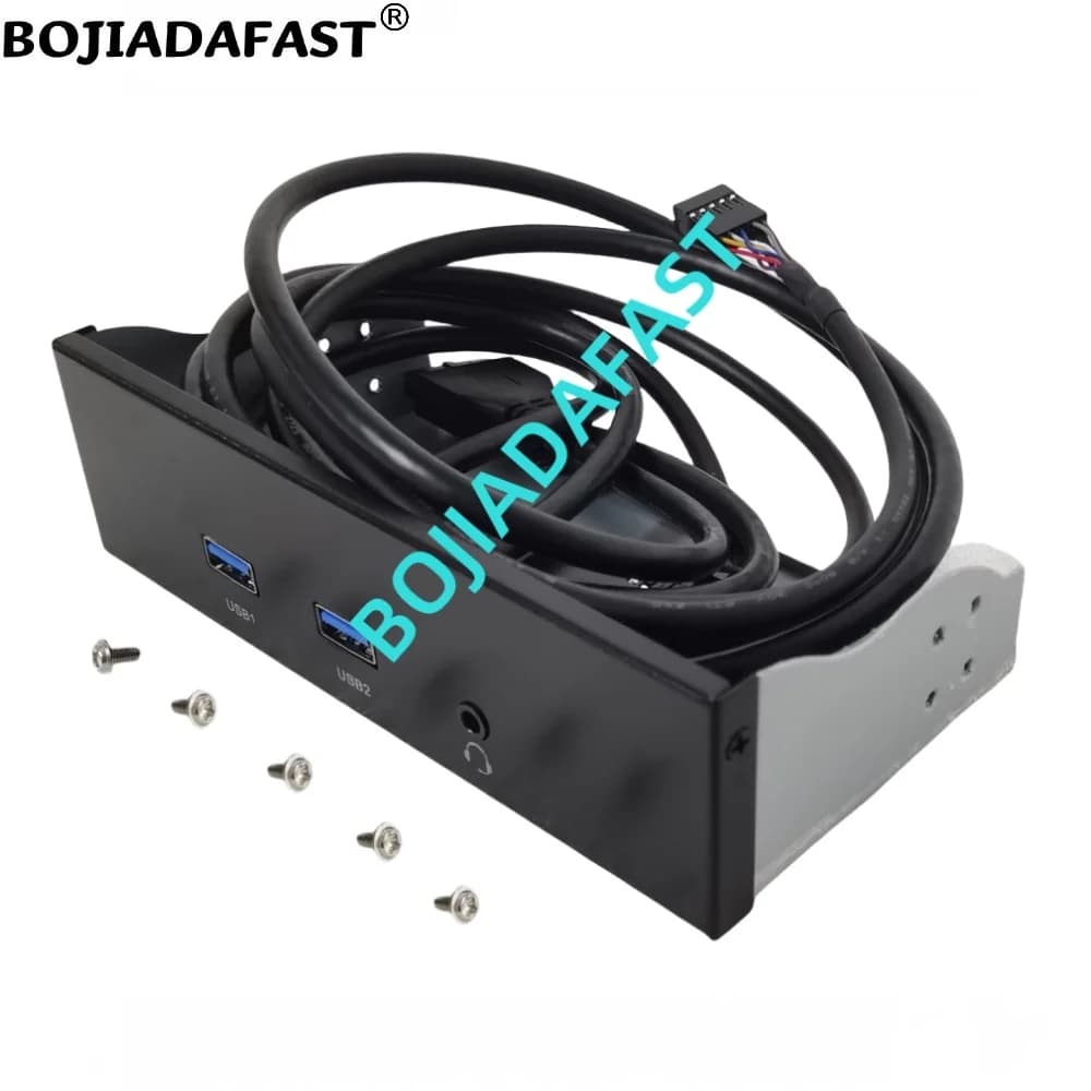 Nuovo Pannello Frontale Desktop 5.25\" 2026 con Doppio Connettore USB 3.0 Tipo-A + Porta Audio HD e Microfono per Case PC