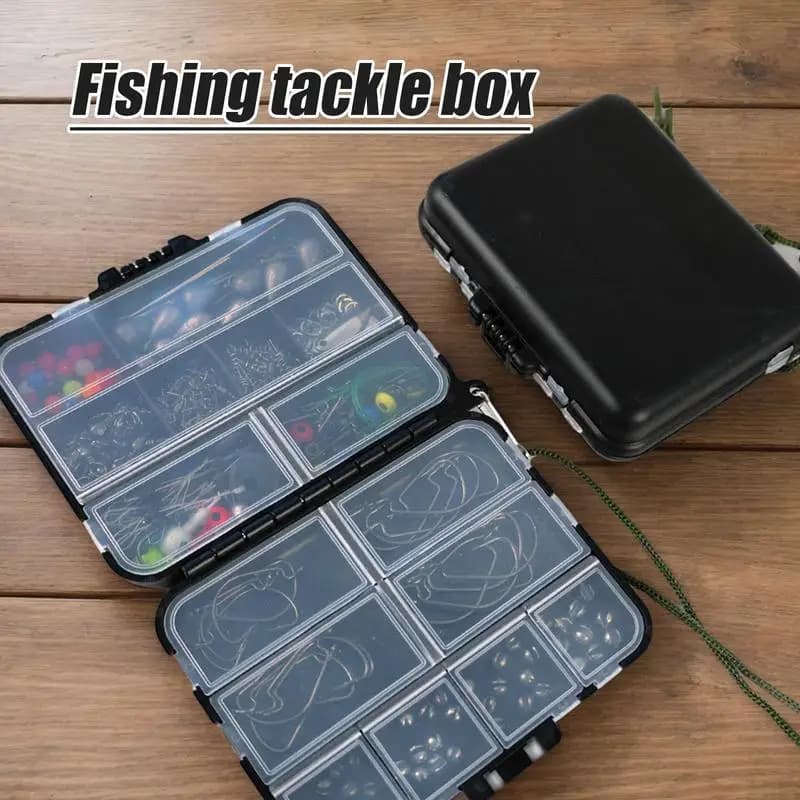 Fishing equipment kit 246 pieces Box waterproof equipment Fish kit with hooks Weights Swivel Supplies for fish Beads Fishing equipment for fishing