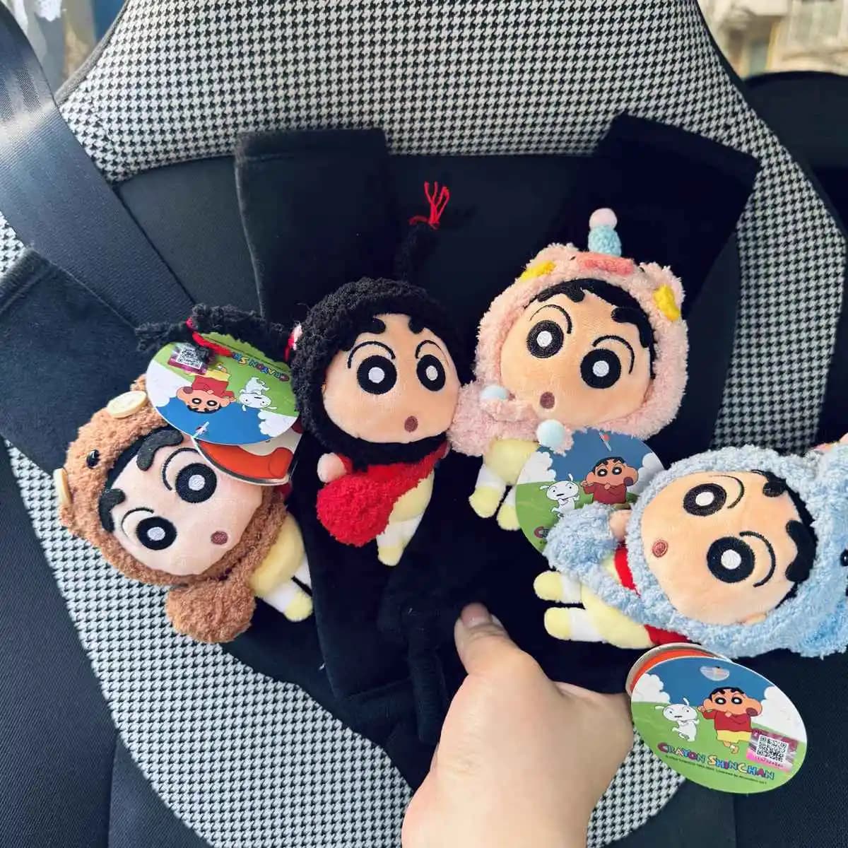 Crayon Shin-chan Car Seat Cover Protection Case Cute Doll Toy Interior Decoration Gift Anti-Strangulation Strap