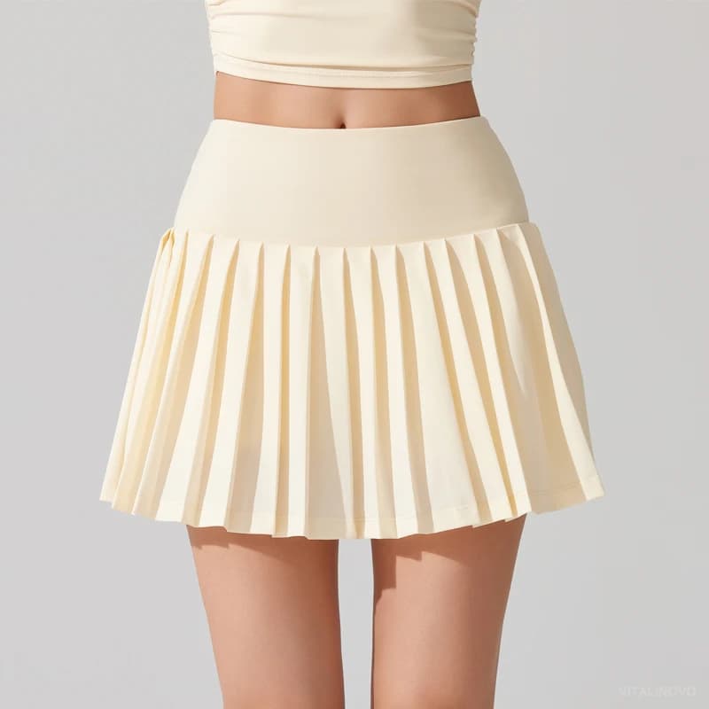 VITALINOVO Gonna da tennis a pieghe da donna con pantaloncini tascabili Gonne da golf atletiche leggere a vita alta da donna Flowy