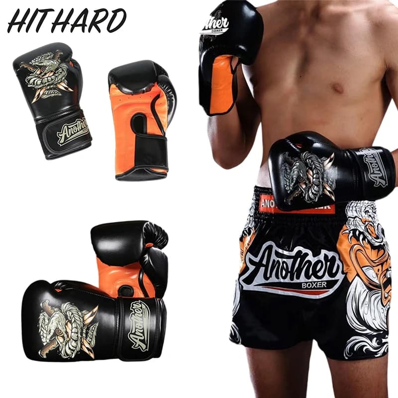 Muay Thai Kickboxing Training Boxing Gloves Sparring Gear Fighters Training Gloves for MMA Training for Heavy Bag