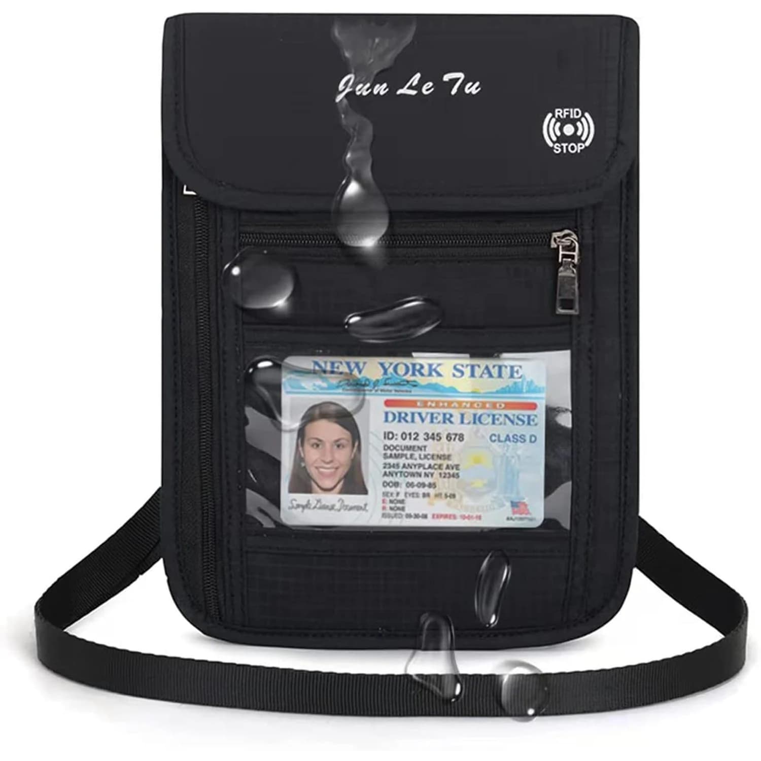 Porta passaporto da viaggio, portafoglio per passaporto RFID Organizzatore di documenti multifunzionale, portafoglio da viaggio impermeabile