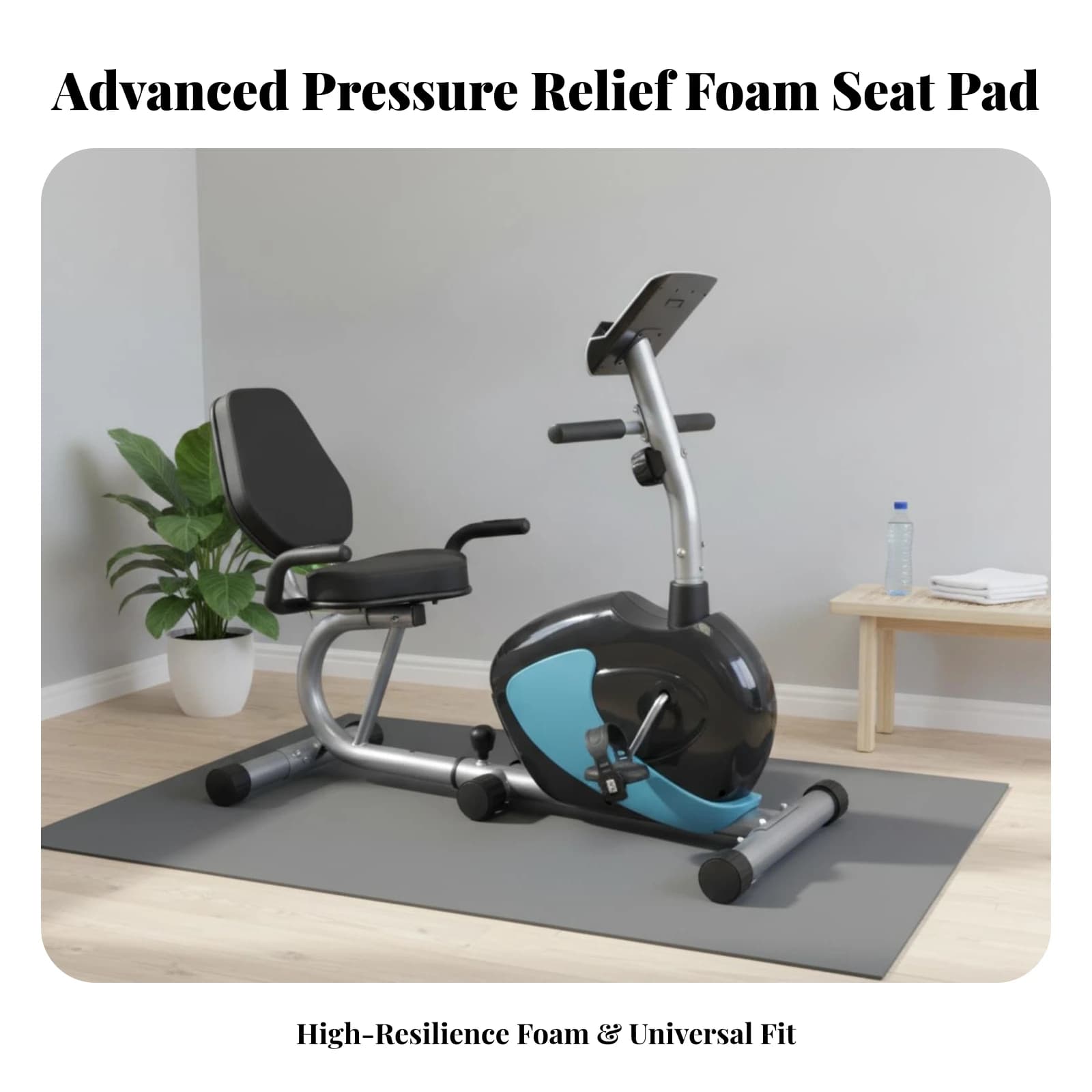 Exercise Bike Seat Cushion Contoured Stationary Bike Seat Cushion Cycle Saddle Cover Supportive Slim