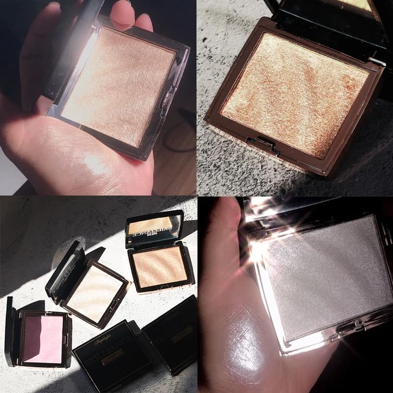 GUICAMI Nuovo evidenziatore trucco luccicante polvere evidenziatore tavolozza illuminatore base evidenziare contorno viso bronzer dorato