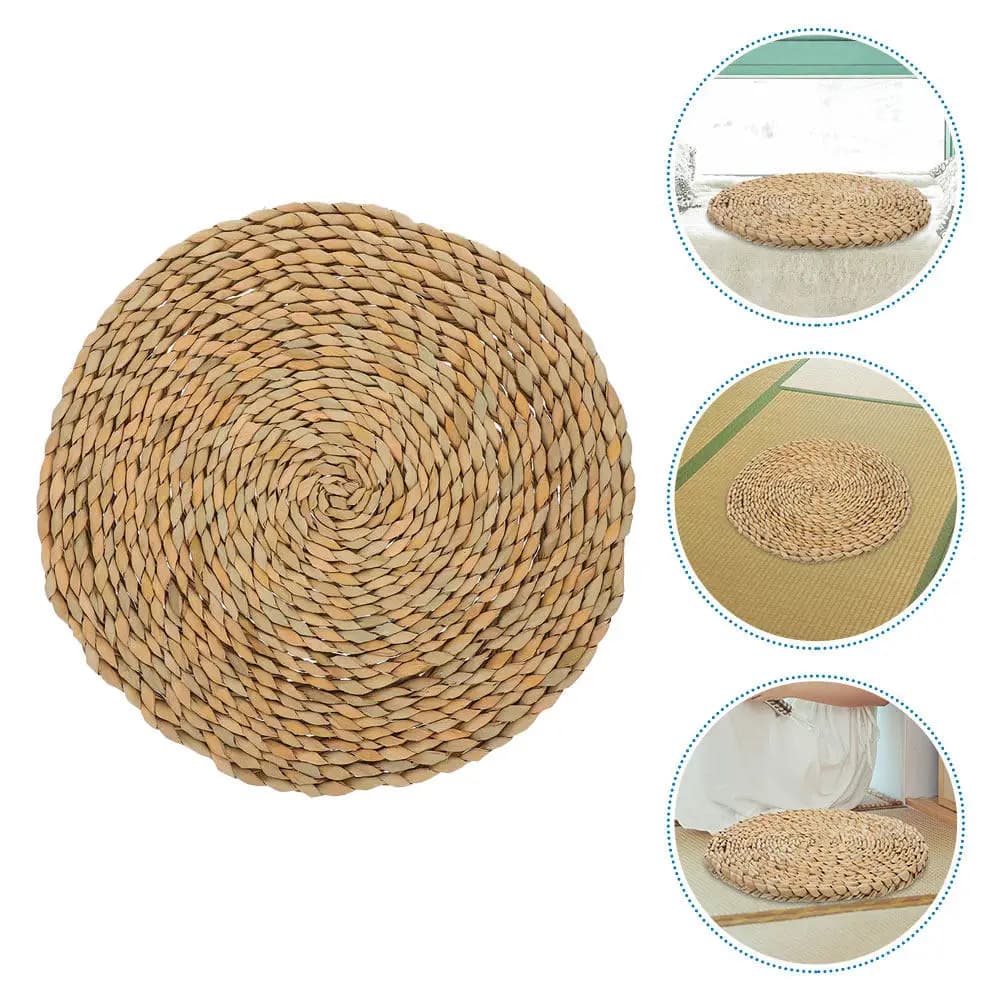 Woven Straw Round Chair Cushion Soft Seat Pad for Outdoor Patio Furniture Floor Sitting Meditation Yoga Pillow