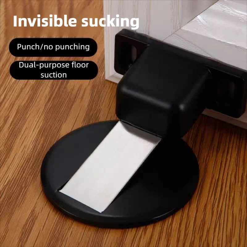 Invisible Magnetic Door Holder Stopper Safety Catch Stainless Steel Suction for Wall And Floor Mount Bedroom Door Stop Supplies