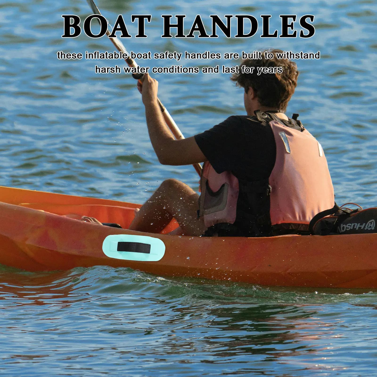 2 Pezzi Maniglie di Ricambio Resistenti per Gommone, Kayak, Canoa, SUP, Paddle Board