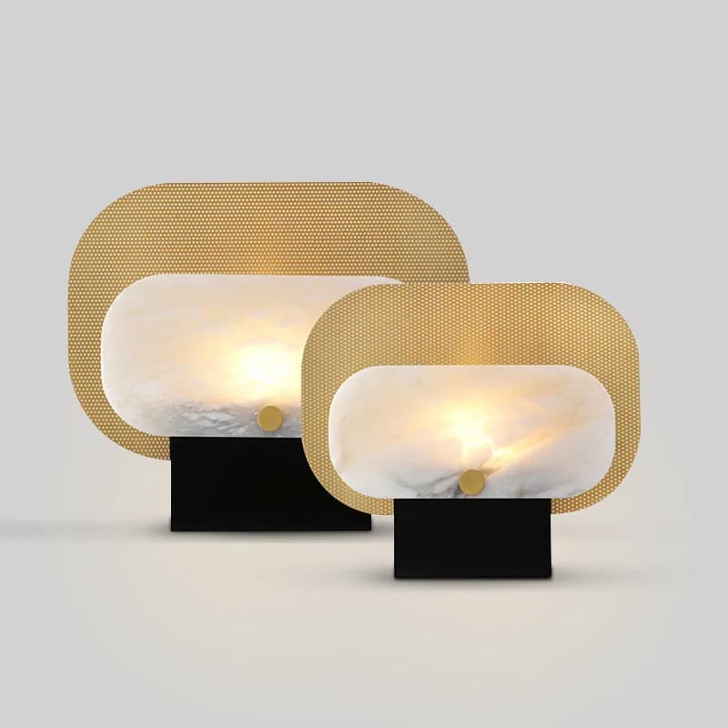 Postmodern Luxury Metal Marble Table Lamps LED Study Living Room Sofa Bedroom Bedside Hotel Nordic Designer Creative Desk Lights
