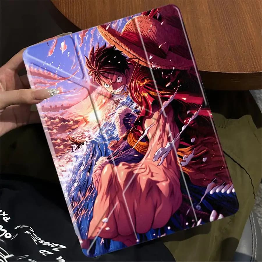 One Piece Straw Hat Luffy Holder Cover Tablet Case For iPad Mini 6 7 Pro 11th 10th 9th 8th 7th 12.9inch Pro 2025 Air 4 5 M3 M2 1