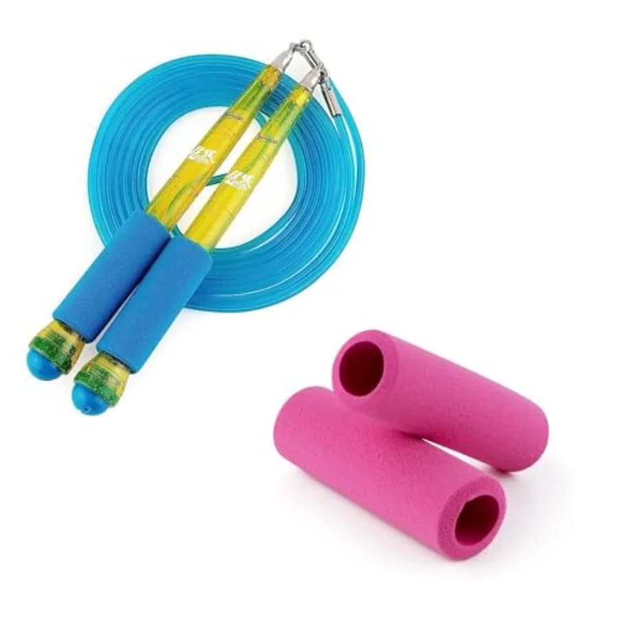 Corda per Saltare Buddy Lee Rope Master + Impugnature con Cuscinetti a Sfera, Corda Veloce con Maniglie HD da 9 Pollici per Fitness, CrossFit e Allenamento di Resistenza